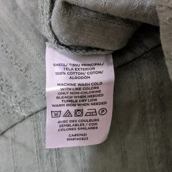 Loft Ruffle Cropped Blouse, Color Olive Green Size L - Picture 16 of 16